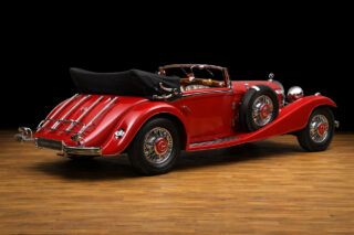 SINDELFINGEN ONE-OFF Mercedes-Benz supercharged cars from the 1930s are our top favourite automobiles. However, we are always delighted by special examples with unique features – as our 1934 Type 500 K Cabriolet A with a beautiful, one-of-a-kind body style. Made by the Sindelfingen in-house coachbuilder it shows a sloping rear end with a luggage rack and looks that far more attractive than the boxy design of the standard Cabriolet A. Together with the long bonnet, the short passenger compartment, the low windscreen and the compact soft top (when closed), it provides the car a particularly elegant yet sporty silhouette.
This 500 K was originally delivered to Italy and remained there until the late 1960s. Since then, it has had only four further owners. Under its last ownership, a comprehensive overhaul of the technique and other components has been carried out in the past four years at a cost of around EUR 180,000. According to the commission document the engine is still the original unit with ‘matching numbers’. Just 342 examples of the 500 K were built in two years and only 33 of them as the Cabriolet A. But this unique example is a striking addition for any Mercedes supercharged collection.
#mercedes #mercedesbenz #classicmercedes #vintagemercedes #mercedes500k #mercedes500kcabriolet #prewarmercedes #classicdriver #classiccars #carphotography #classiccartrader #drivetastefully #carpassion